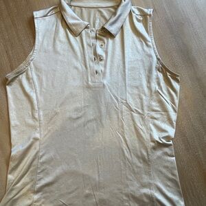 Tail Sleeveless Shimmer Tank Top in Light Champagne